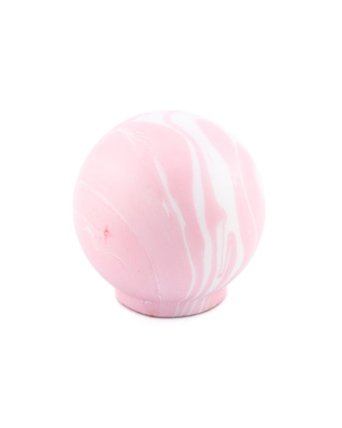 Beech wood furniture knob Rose design handle front view on a white surface