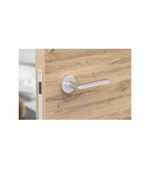 Satin chrome Spark designer door handle