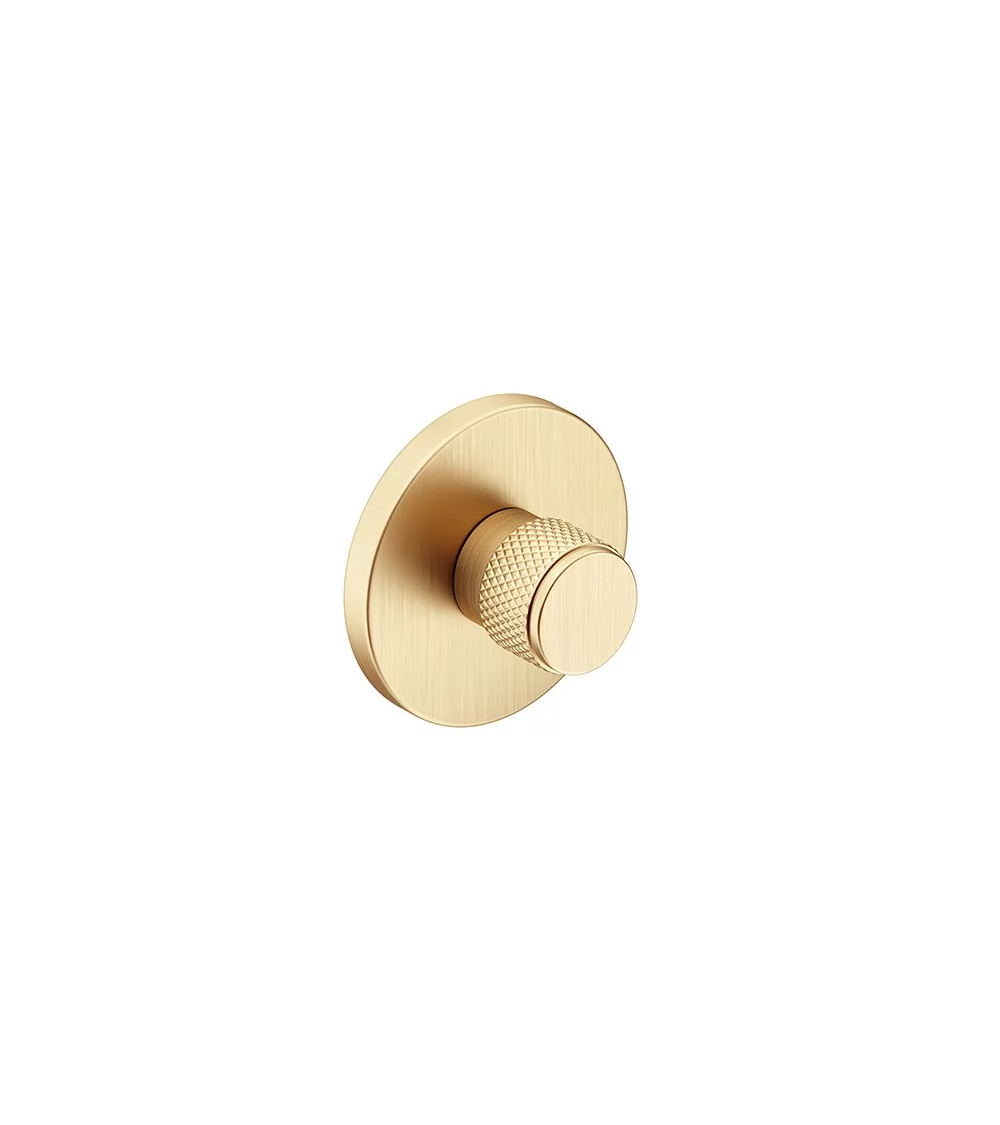 Matt gold textured rosette Time design handle