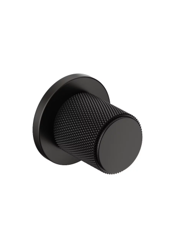 Textured black Time designer door knob