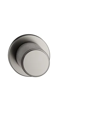 Textured graphite Time designer door knob front view