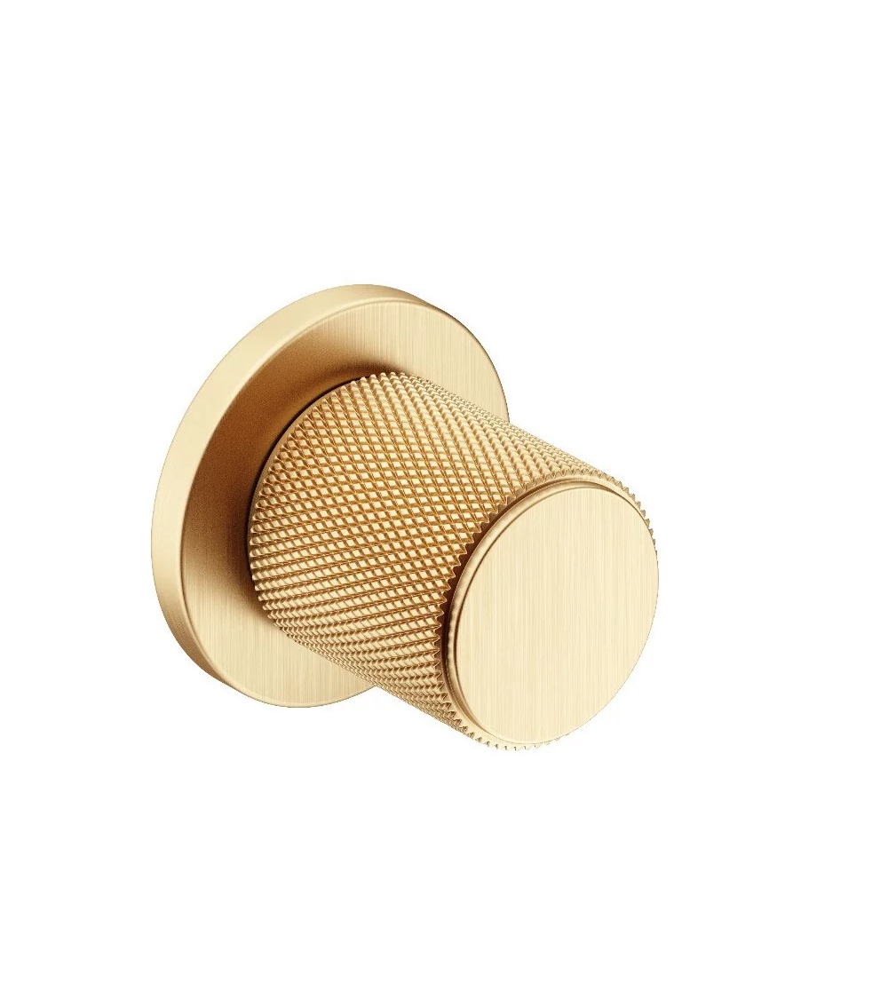 Textured matt gold Time designer door knob