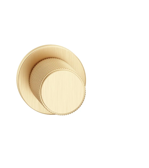Textured matt gold Time designer door knob