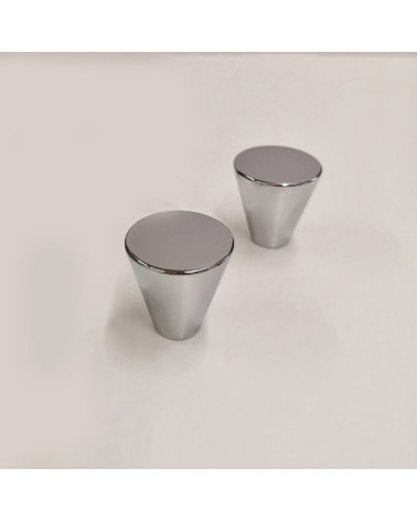 AMBIENT polished chrome furniture knob design handle angled view