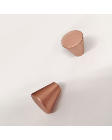 AMBIENT copper furniture knob angled top view