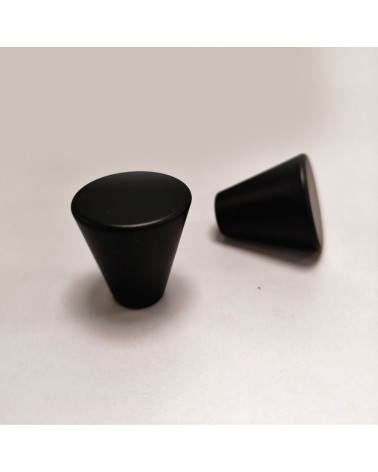 AMBIENT black furniture knob design handle placed on background