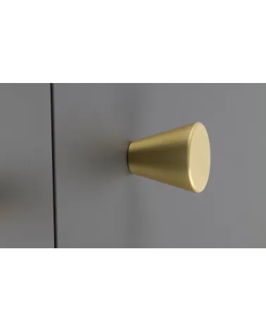AMBIENT matt gold furniture knob design handle side view
