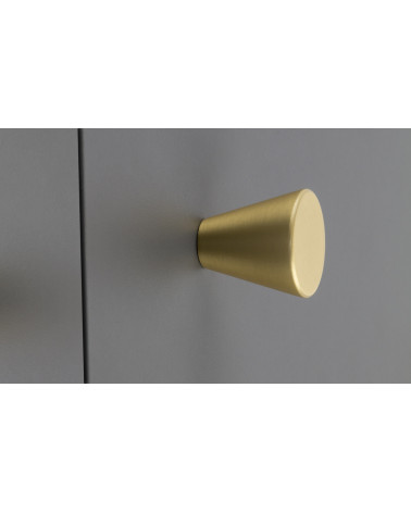 AMBIENT matt gold furniture knob design handle side view