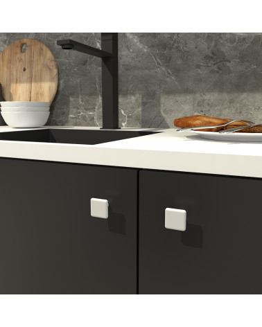 NOX white furniture knob design handle fitted on furniture