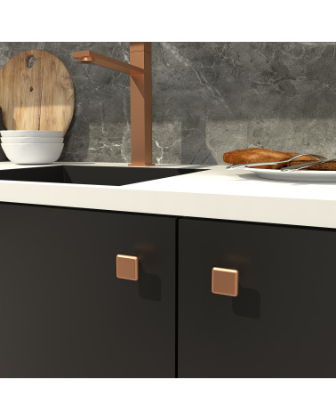 NOX copper furniture knob design handle fitted on kitchen furniture