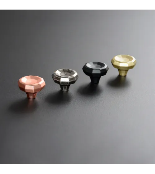 Two-tone bronze and copper furniture knob CAMPANA designer handle