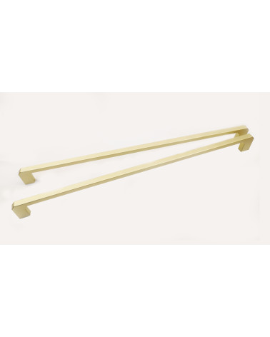 CAMPANA matte gold furniture handle designer handle tilted top view