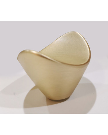 DIUNA matte gold furniture knob designer handle close-up view with shadow