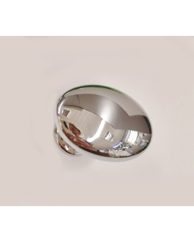 NAPOLI polished chrome furniture knob designer handle top view