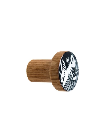 COSMOS enamelled wood wall hook
