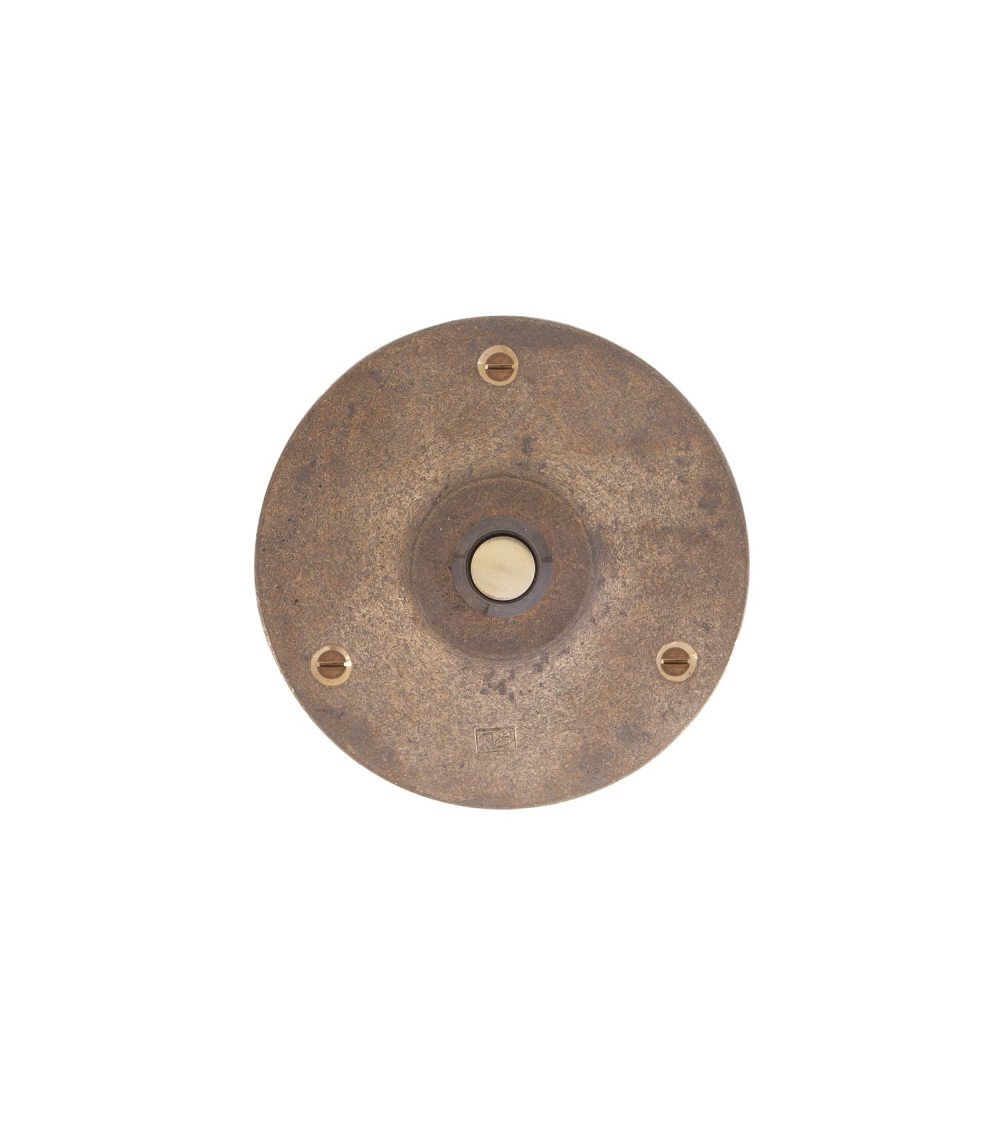Dauby Pure round doorbell in bronze - doorbell button 90RO
