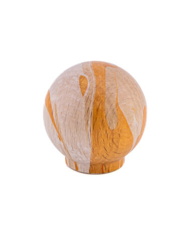 Ebru orange beech wood furniture knob