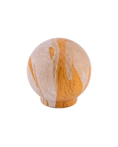 Ebru orange beech wood furniture knob