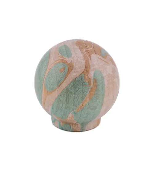 Aqua beech wood furniture knob Ebru