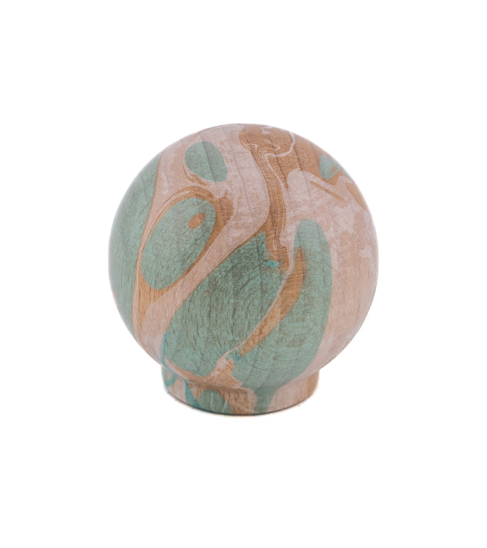 Aqua beech wood furniture knob Ebru