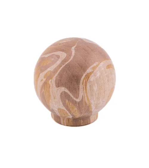 Brown beech wood furniture knob Ebru