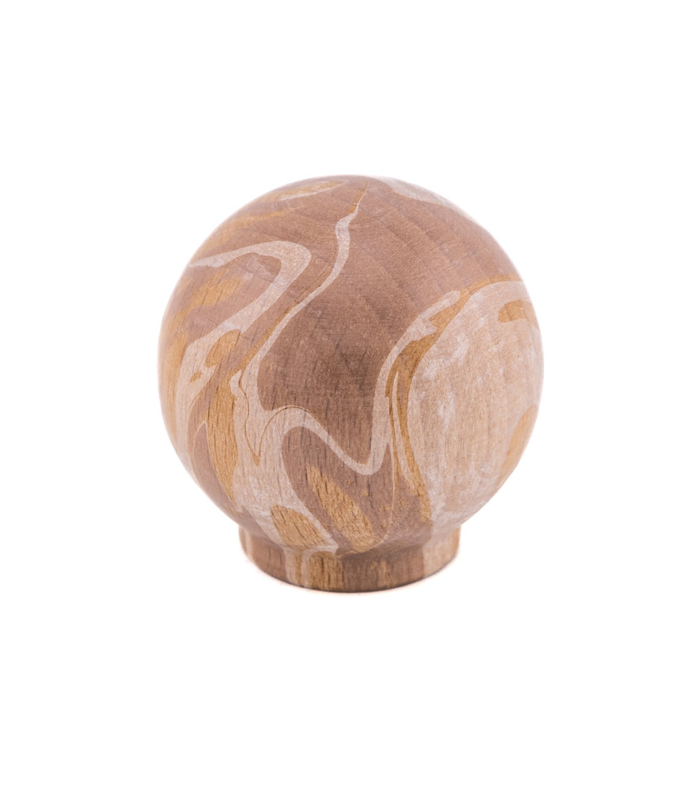 Brown beech wood furniture knob Ebru