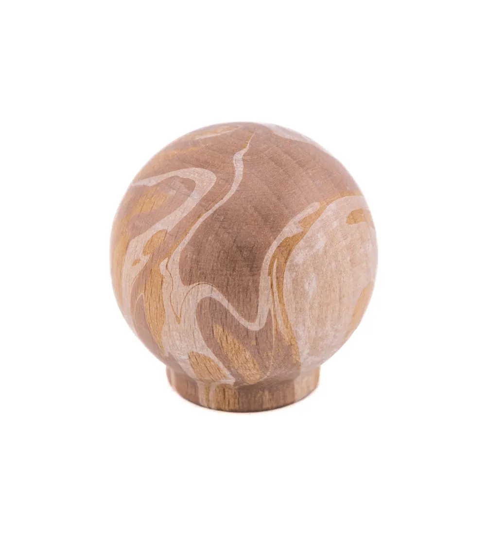 Brown beech wood furniture knob Ebru