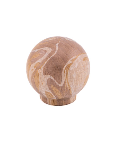 Brown beech wood furniture knob Ebru