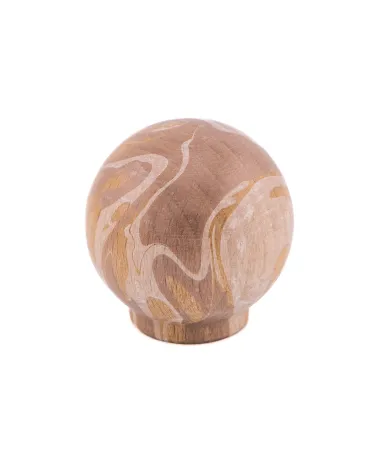 Brown beech wood furniture knob Ebru