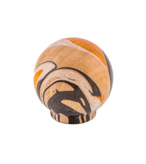 Orange Espresso beech wood furniture knob Ebru