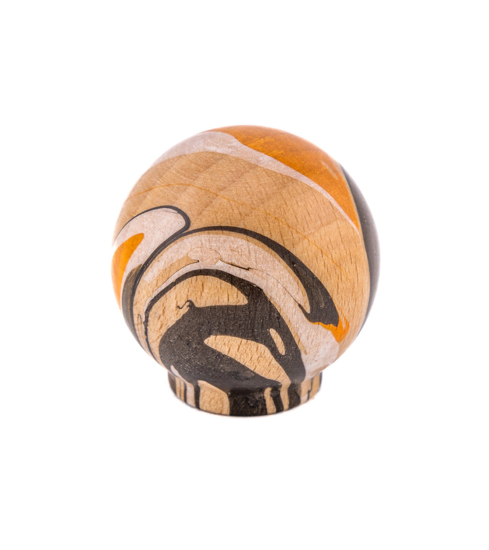 Orange Espresso beech wood furniture knob Ebru