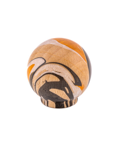 Orange Espresso beech wood furniture knob Ebru