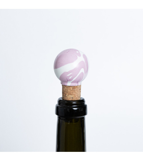 Beech wood furniture knob Lilac Ebru
