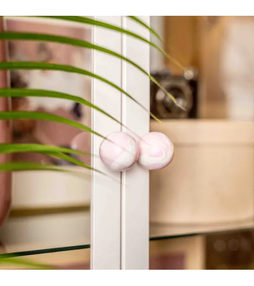 Beech wood furniture knob Lilac Ebru