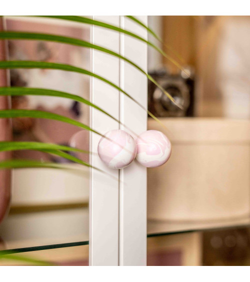 Beech wood furniture knob Lilac Ebru