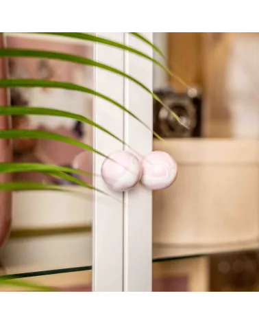 Beech wood furniture knob Lilas Ebru