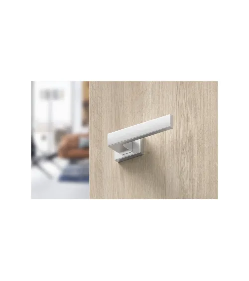 Satin chrome Focus door handle designer handle
