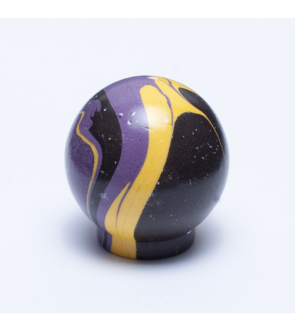 Beech wood furniture knob Violet Lune Ebru