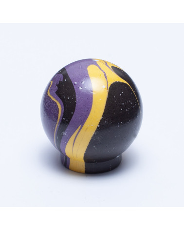 Beech wood furniture knob Violet Lune Ebru