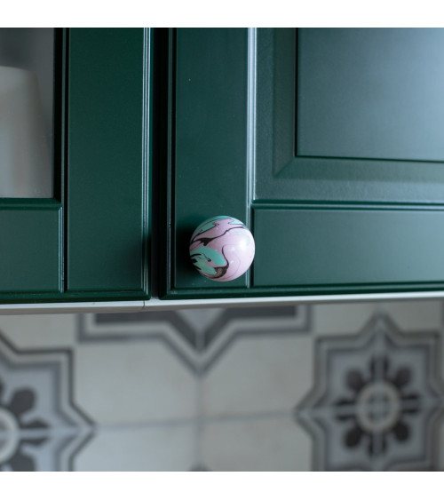 Beech wood furniture knob Funky Noir Ebru
