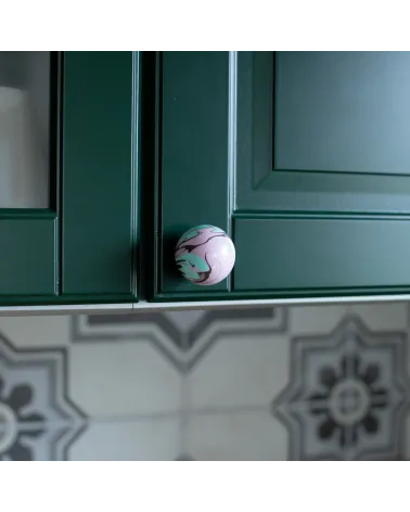 Beech wood furniture knob Funky Noir Ebru