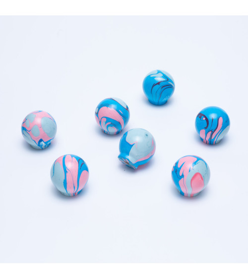 Beech wood furniture knob electric pink rays Ebru