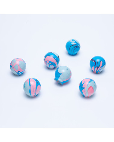 Beech wood furniture knob electric pink rays Ebru