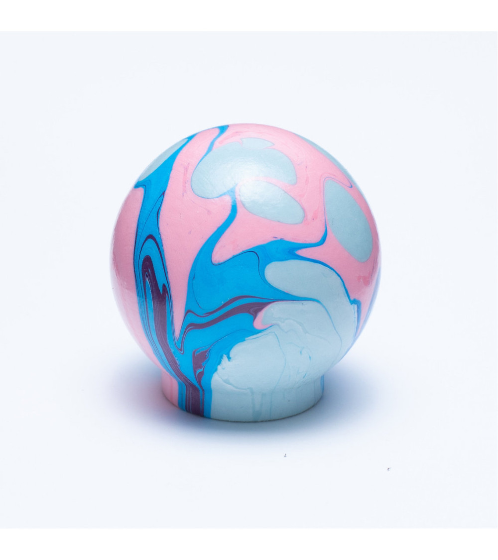 Beech wood furniture knob electric pink rays Ebru