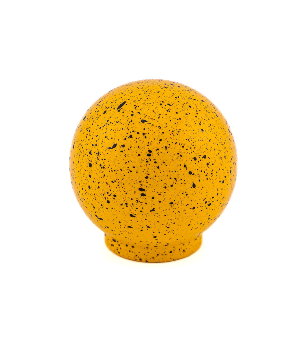 Beech wood furniture knob in yellow and black Mix