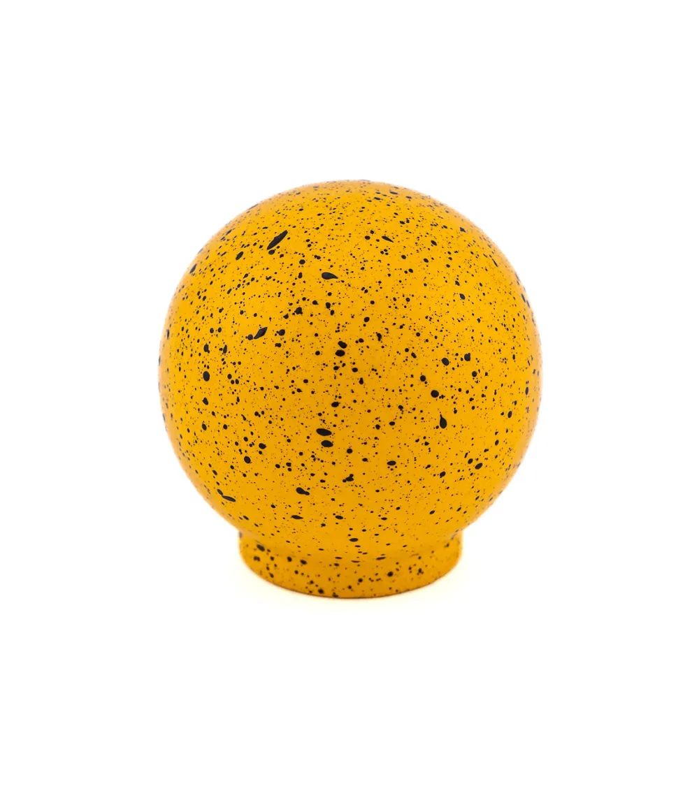 Beech wood furniture knob in yellow and black Mix