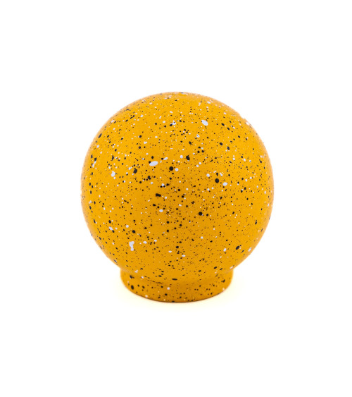 Beech wood furniture knob in yellow, black and white Mix