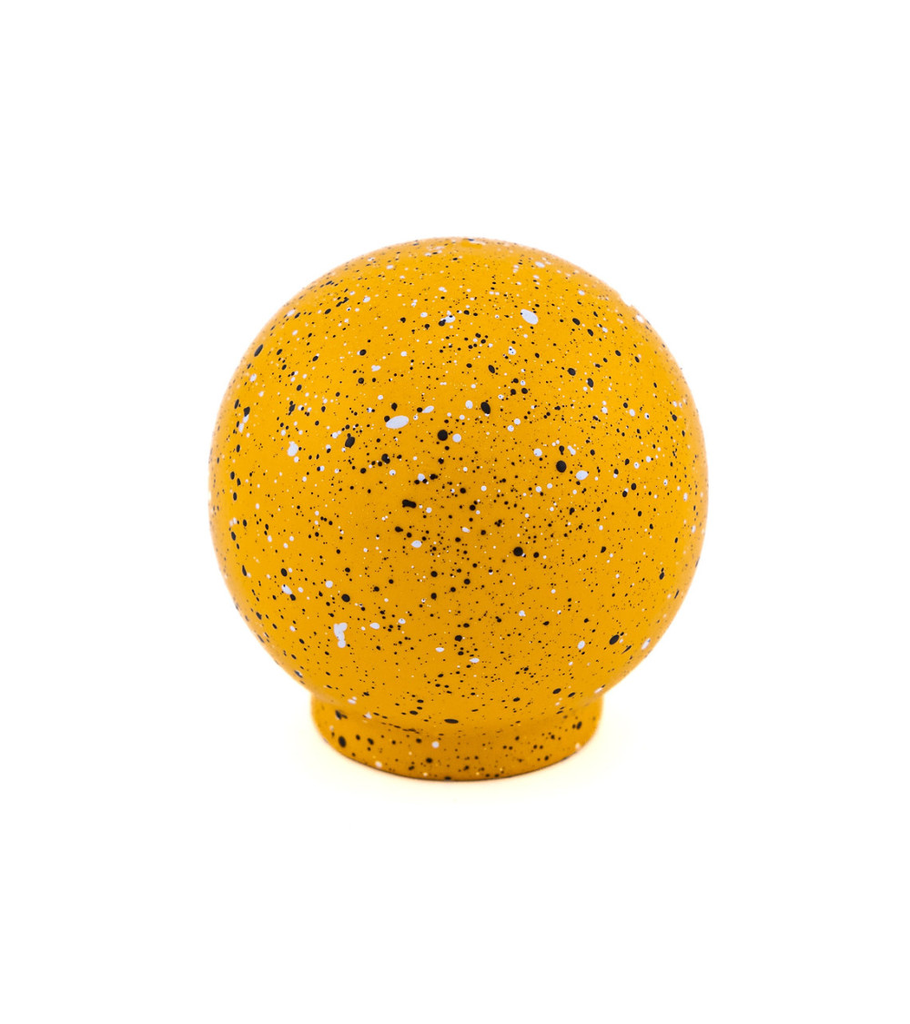 Beech wood furniture knob in yellow, black and white Mix