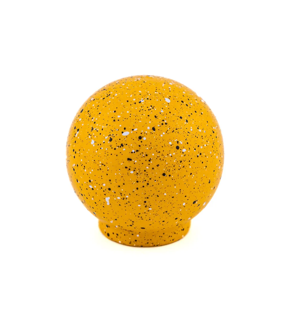Beech wood furniture knob in yellow, black and white Mix
