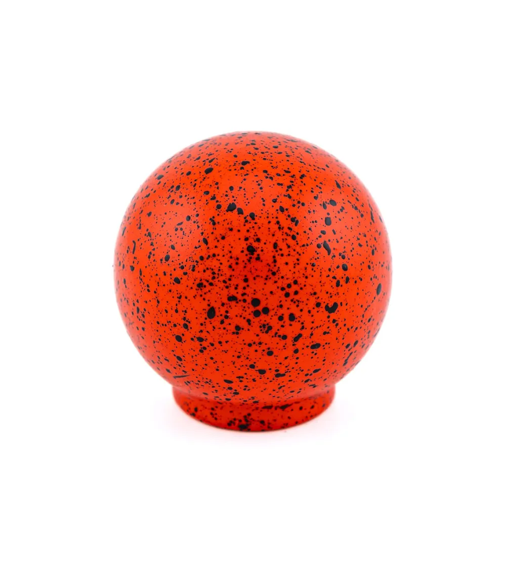 Beech wood furniture knob in red and black Mix